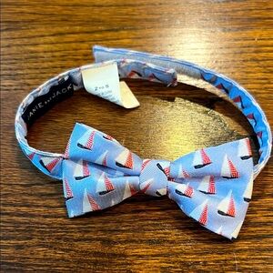 NWOT Janie and Jack Blue Sailboat Pattern Bow Tie